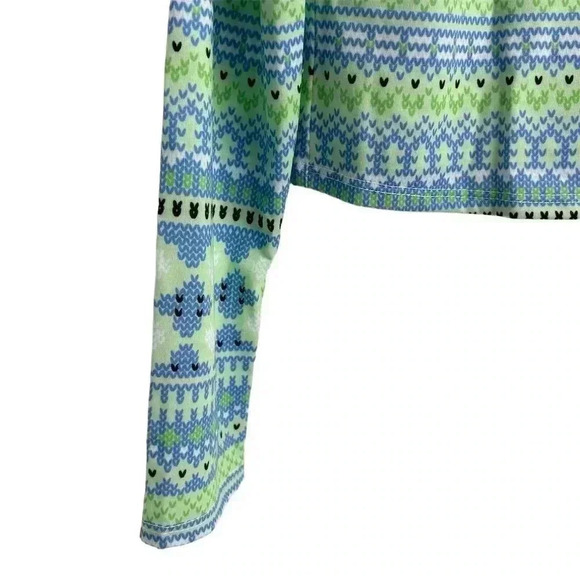 Vintage Supply Women's Size 4 Blue Fair Isle High Neck Cropped Top US 4 y2k - Picture 7 of 9